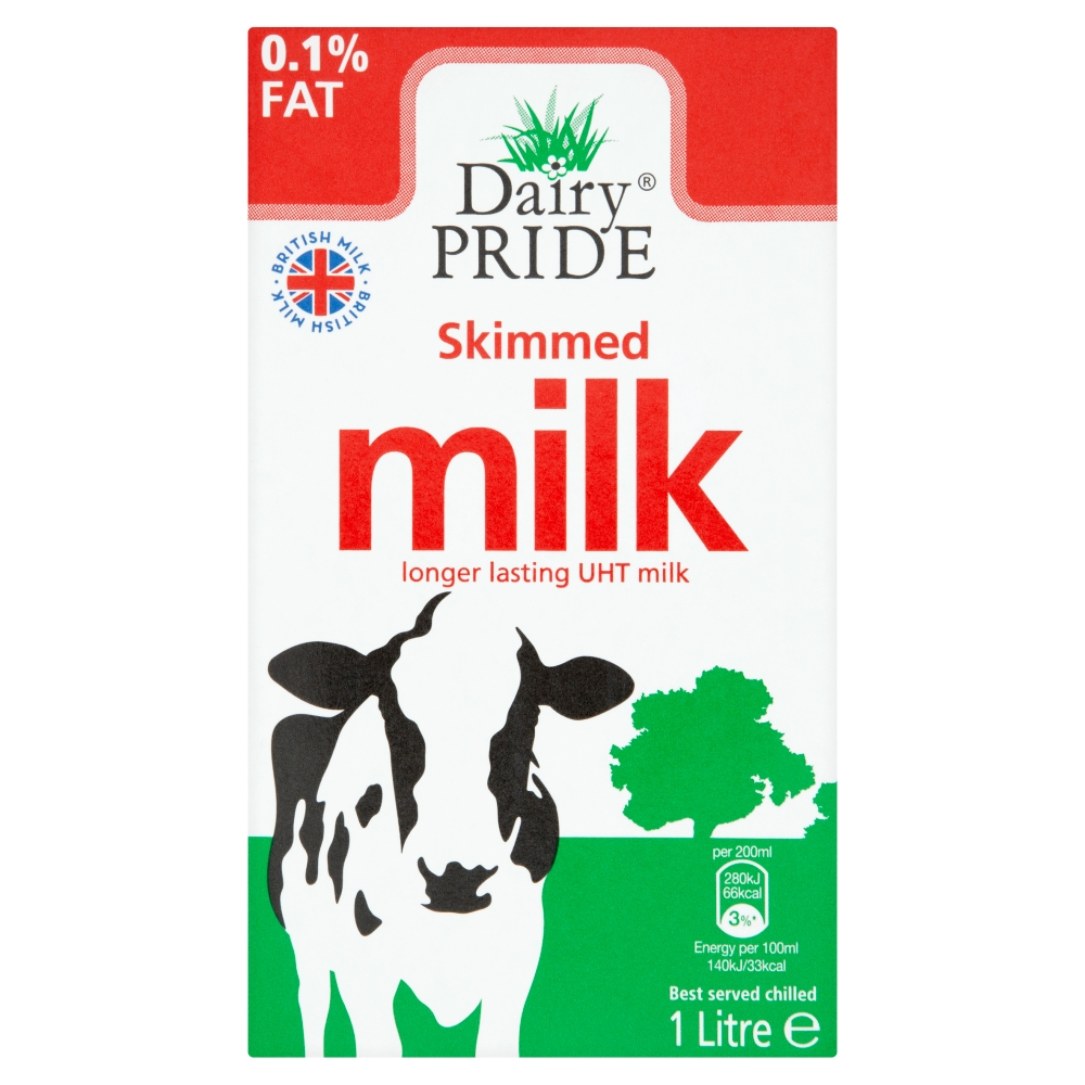 Dairy Pride Skimmed Milk 1 Litre Crediton Dairy