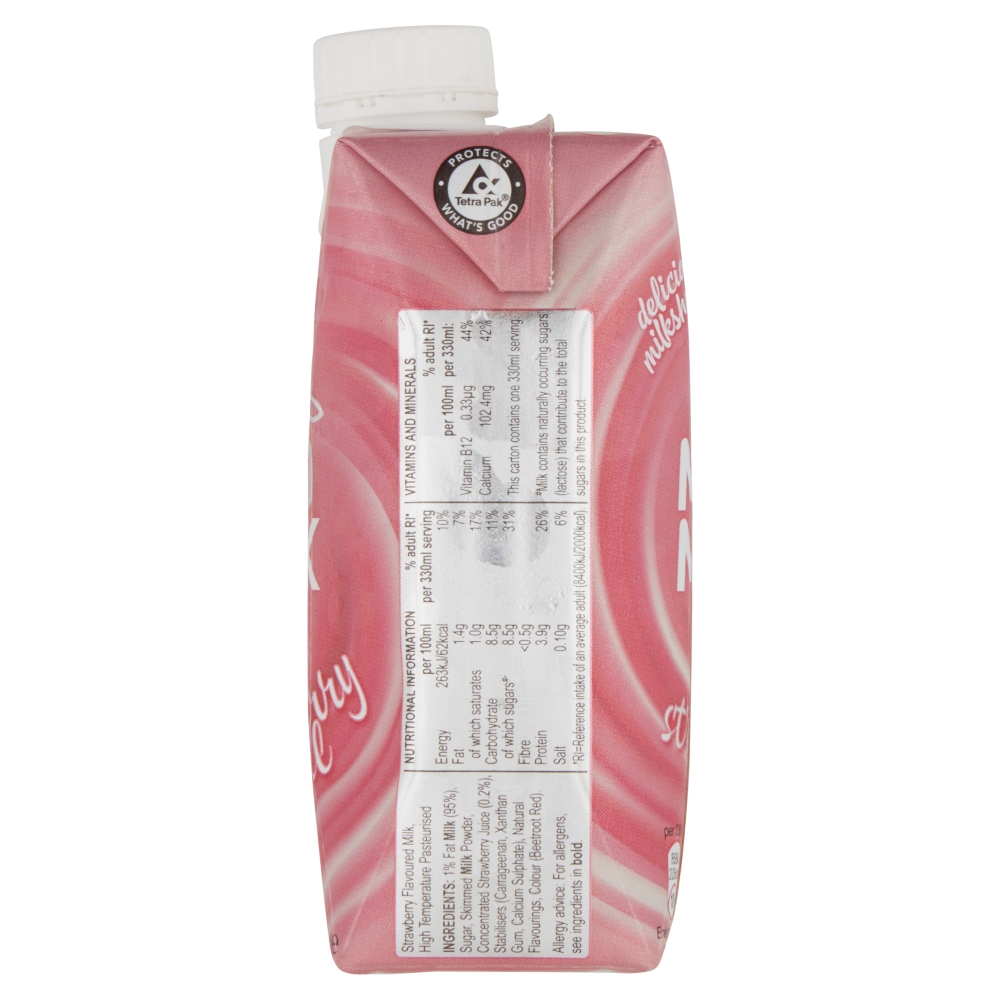 Moo Milk Strawberry Swirl 330ml Crediton Dairy